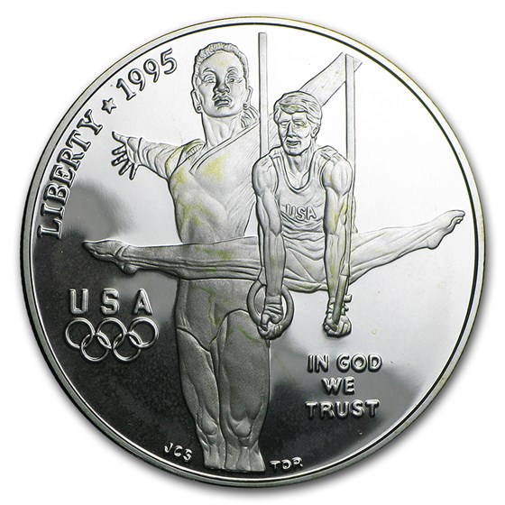 1995-P Olympic Gymnast $1 Silver Commem Proof (Capsule Only) 1995-P Olympic Gymnast $1 Silver Commem Proof (Capsule Only)